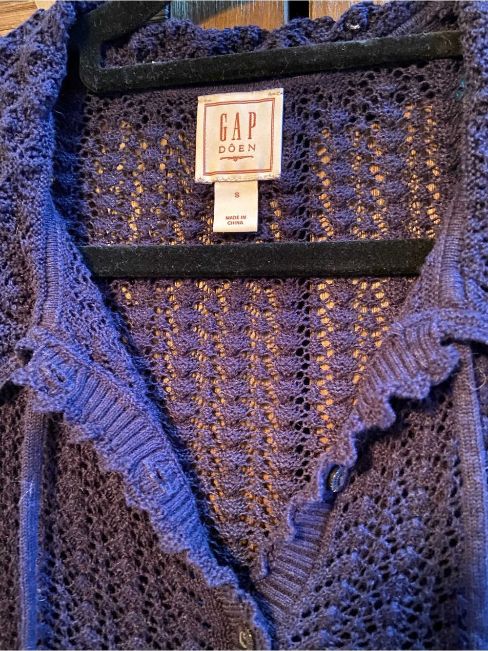 Gap × DÔEN Linen-Blend Pointelle Cardigan - Picture 8 of 9